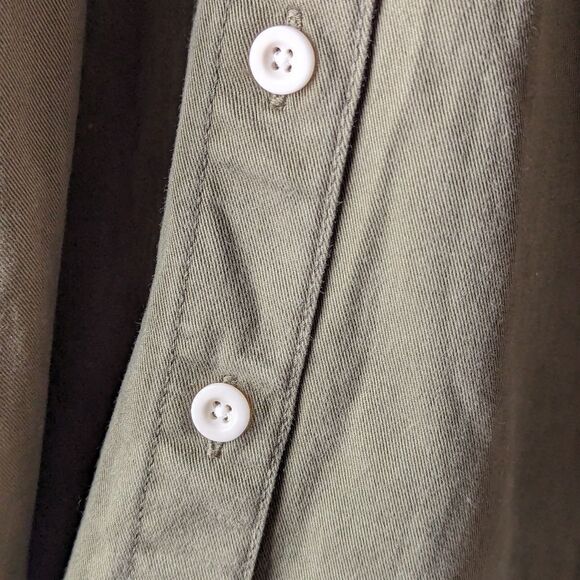 Madewell Utility Button Front Shirtdress | Loden Green | Fall Layering S NWT - Picture 9 of 15